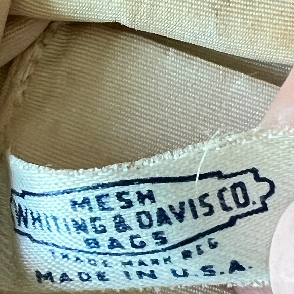 20s Mini Bag Silver Frame Mesh Chainmail Evening KissLatch w/Chain | Antique - Picture 10 of 10